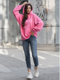 Damska bluza Staff pink oversize fleece