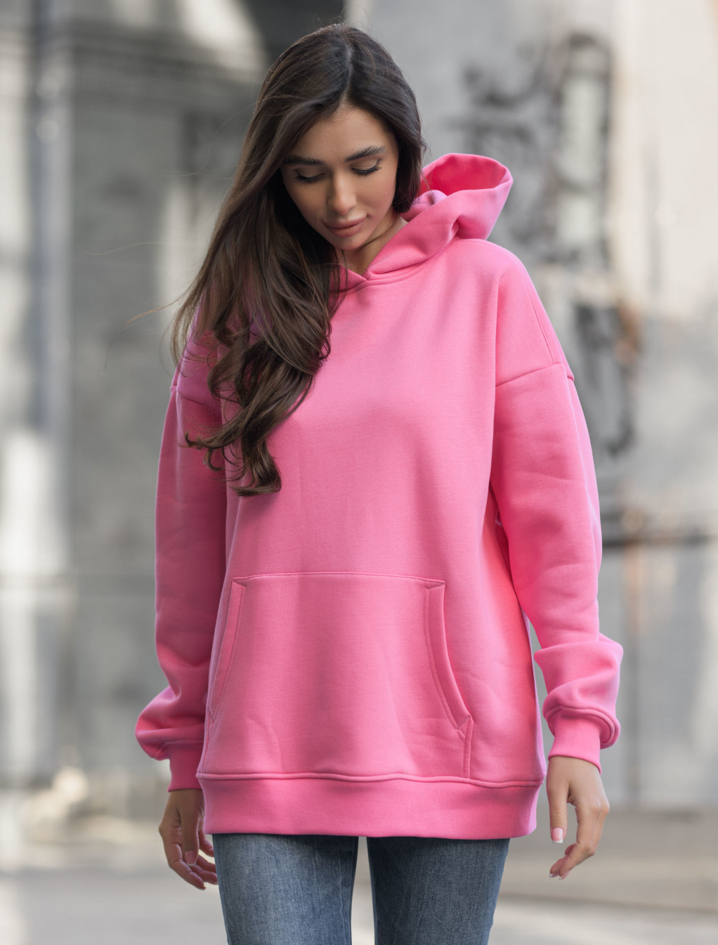 Damska bluza Staff pink oversize fleece