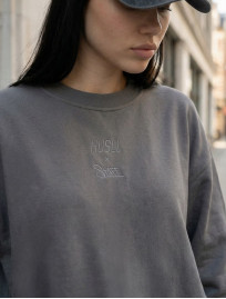 Bluza Staff x Husll gray logo oversize