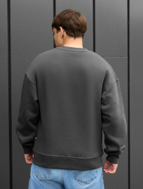 Bluza Staff dark gray2 oversize fleece