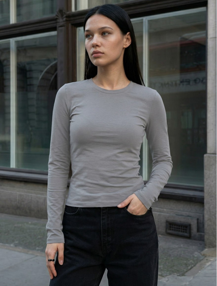 Longsleeve Staff fir gray