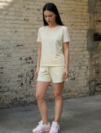 Komplet koszulka + spodenki Staff pry light yellow & pink