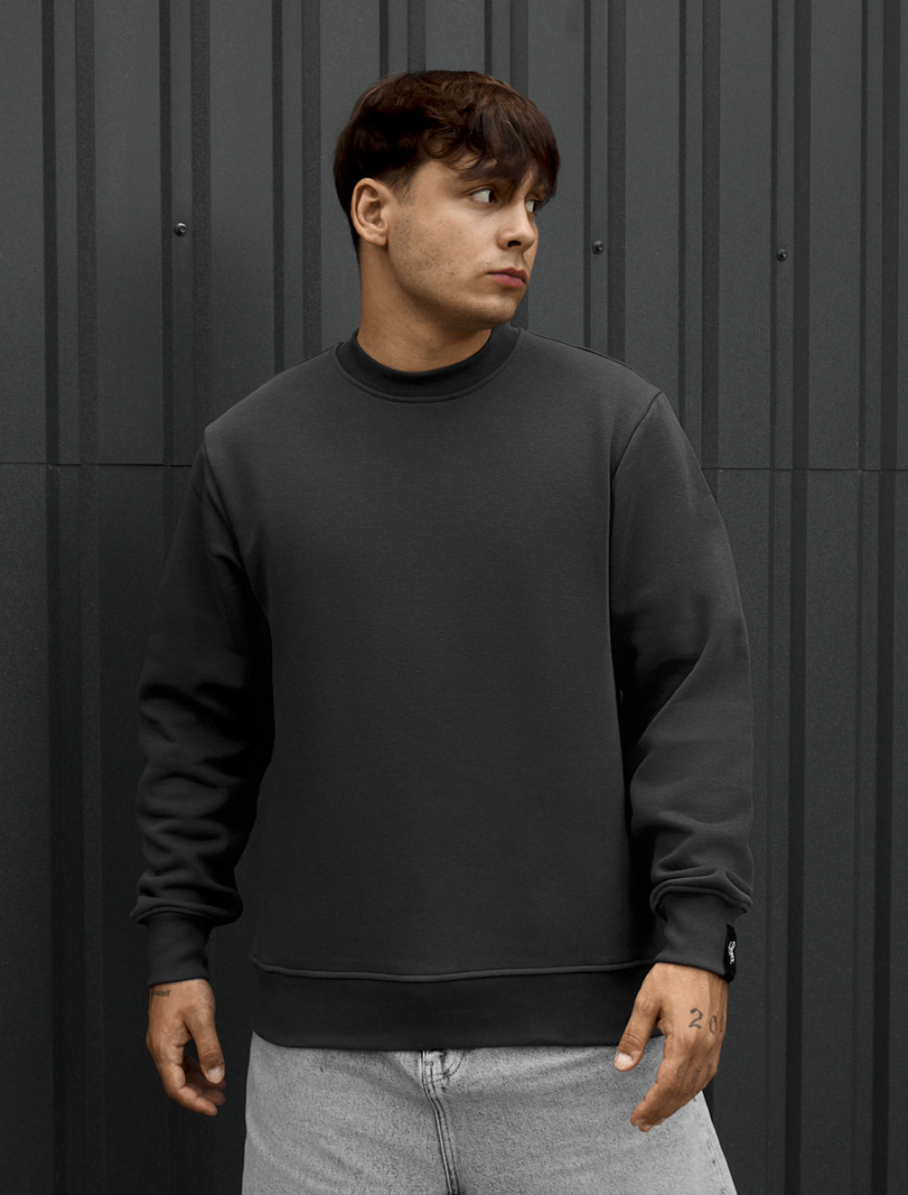 Bluza Staff dark gray basic fleece