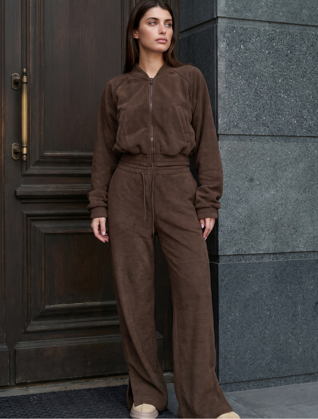 Dres Staff po brown fleece