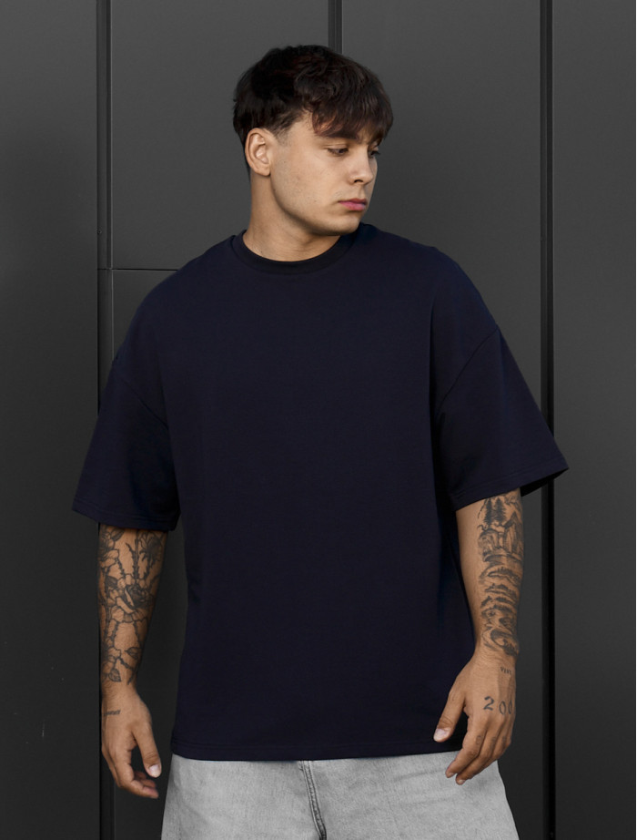 Koszulka Staff dark blue oversize premium