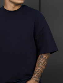 Koszulka Staff dark blue oversize premium