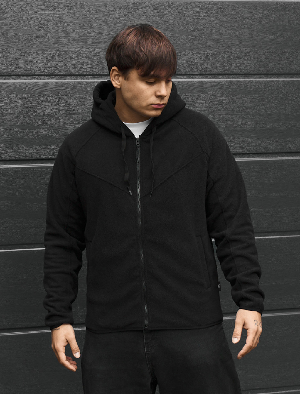 Bluza Staff tan zip black fleece