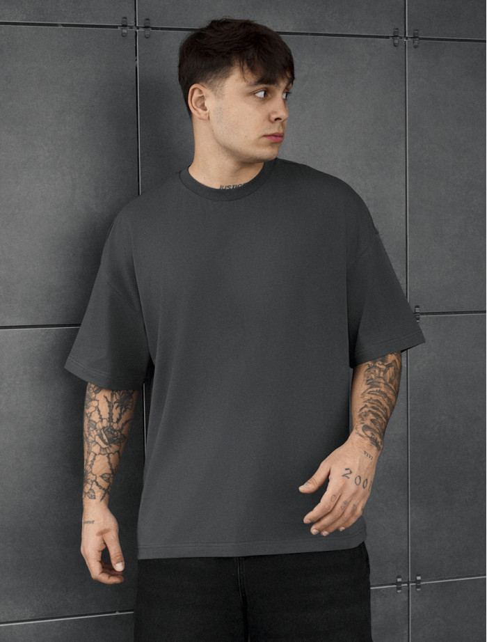 Koszulka Staff dark gray oversize