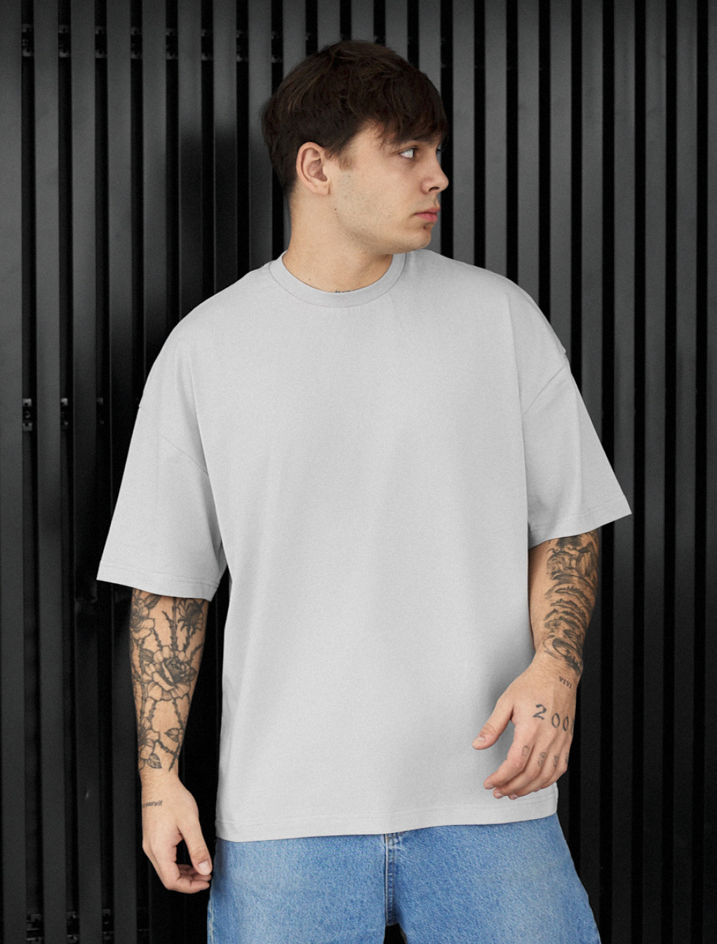 Koszulka Staff light gray oversize