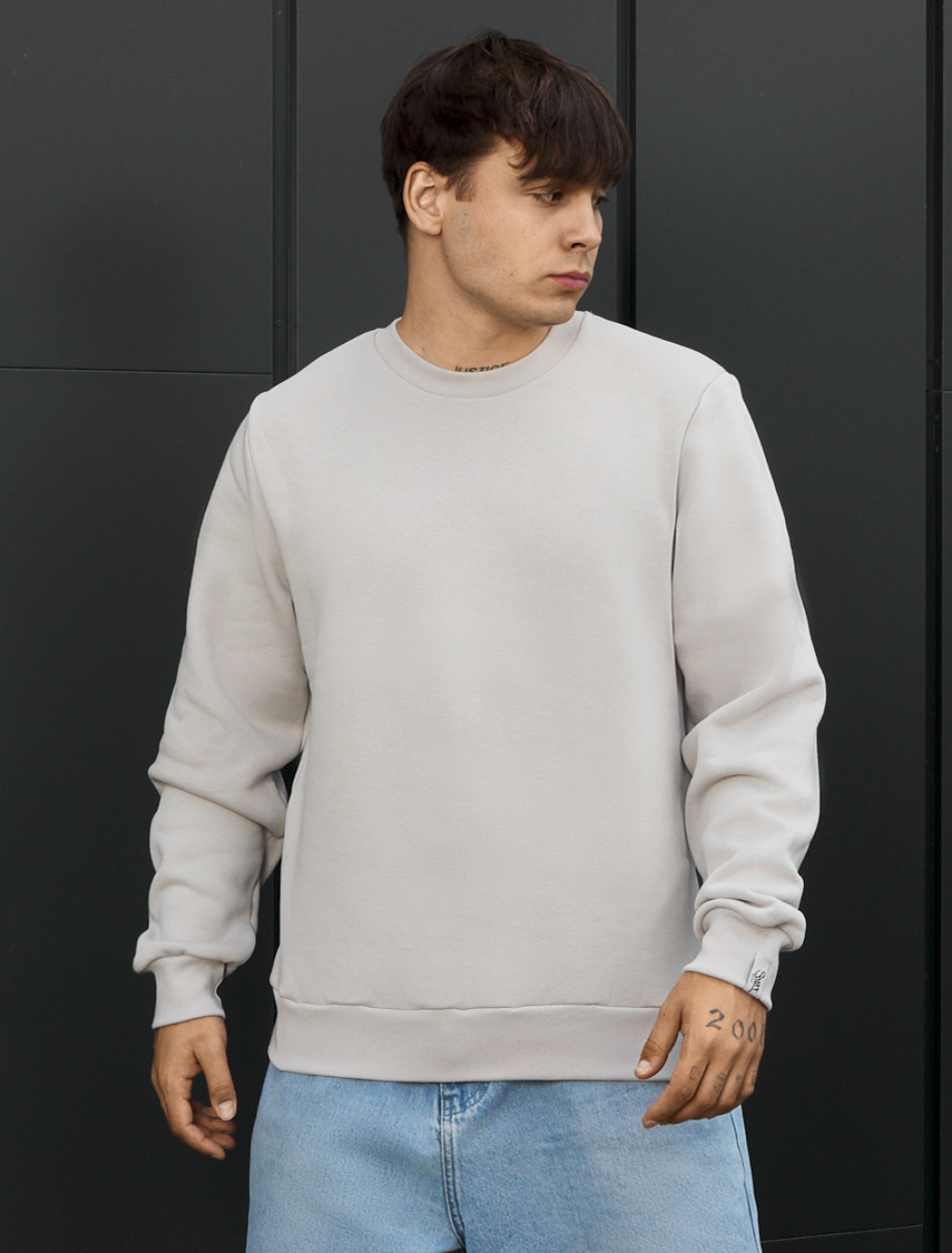 Bluza Staff light gray basic fleece