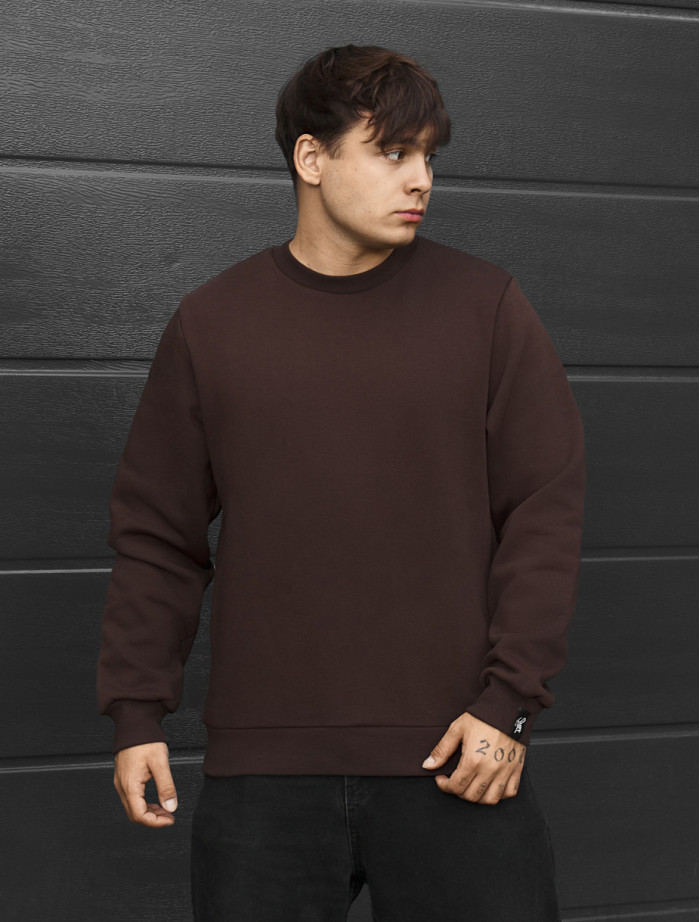 Bluza Staff dark brown basic fleece
