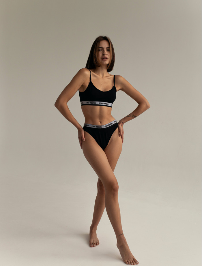 Biustonosz damski Staff nak logo black