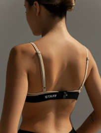 Biustonosz Staff tri beige logo