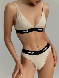 Majtki Staff an logo beige