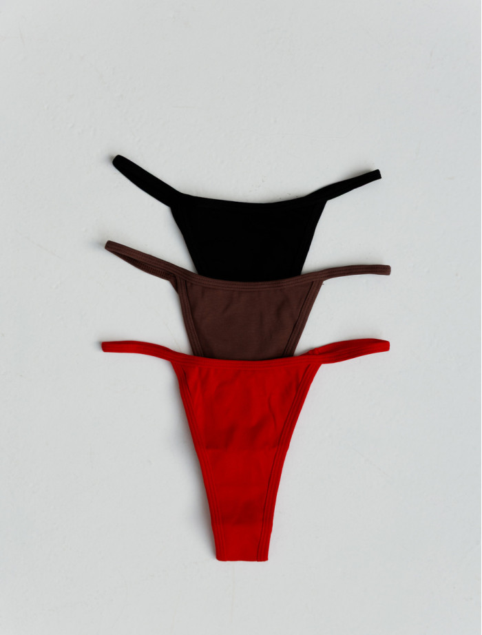 Majtki Staff un black/brown/red (3 szt.)