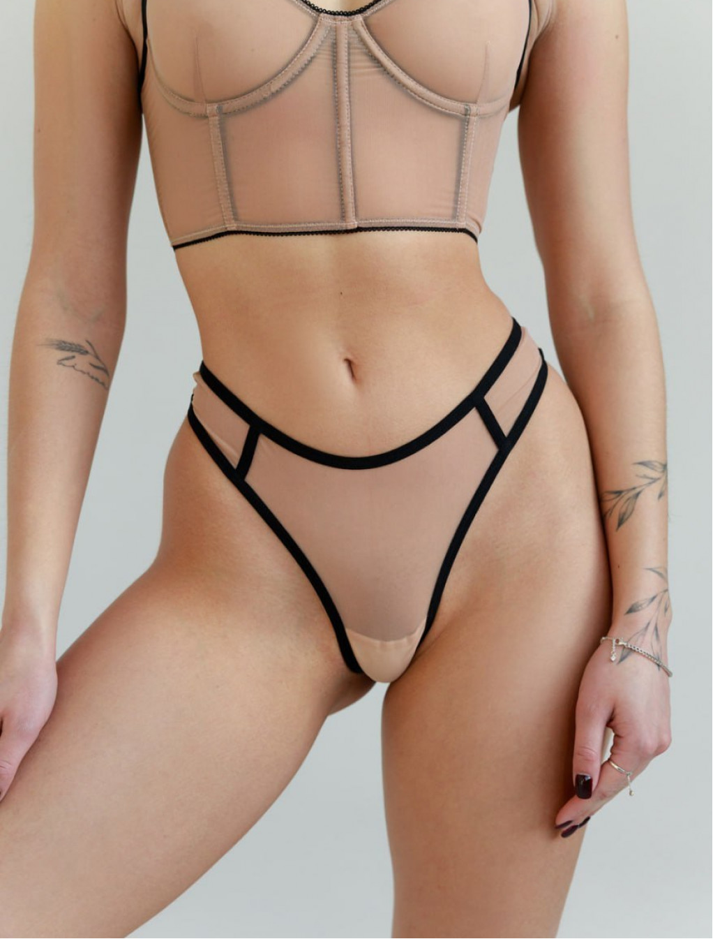 Majtki Staff uni beige & black