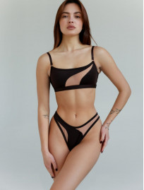 Majtki Staff wa dark brown & beige