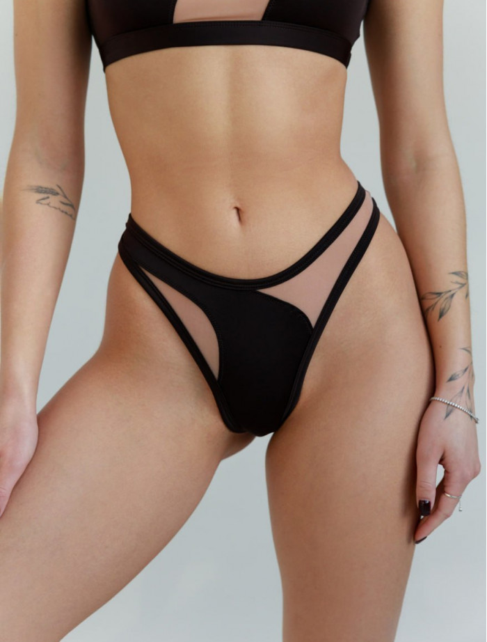 Majtki Staff wa dark brown & beige