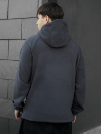 Bluza z kapturem Staff zip gray fleece