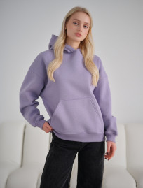 Damska bluza z kapturem  Staff jox lilac oversize fleece