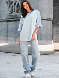 Koszulka Staff ri light blue oversize