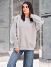 Bluza Staff light gray oversize fleece