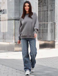 Bluza Staff gray oversize fleece