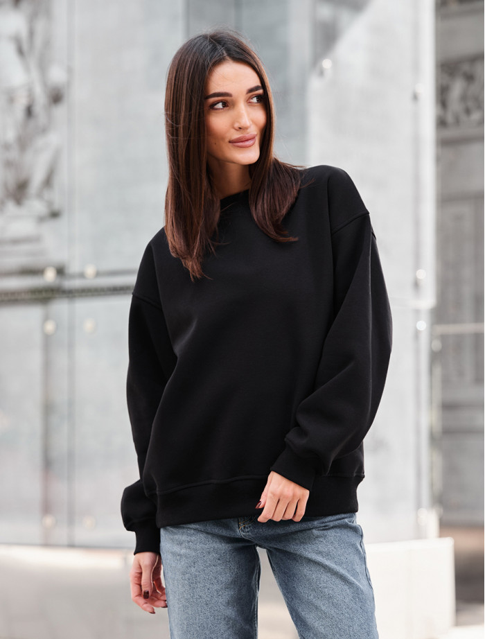 Błuza Staff black oversize fleece