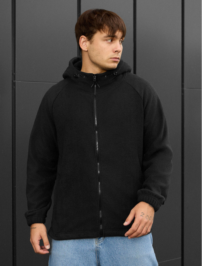 Bluza Staff zip black fleece