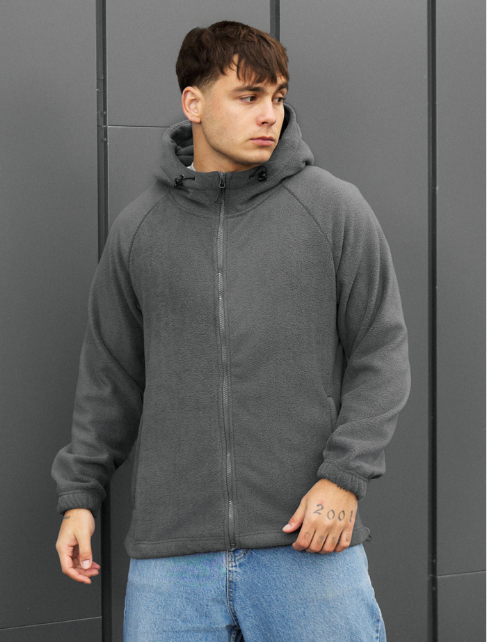 Bluza Staff zip gray fleece