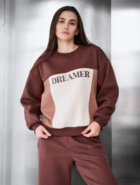 Bluza Staff dre brown oversize fleece
