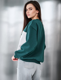 Bluza Staff dre green oversize fleece