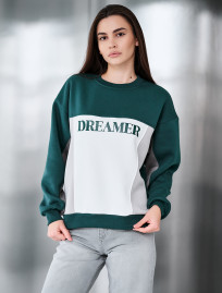 Bluza Staff dre green oversize fleece