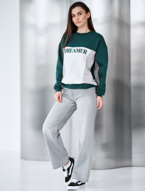 Bluza Staff dre green oversize fleece