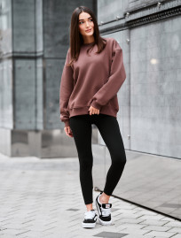 Bluza Staff brown oversize fleece
