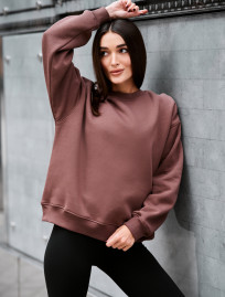 Bluza Staff brown oversize fleece