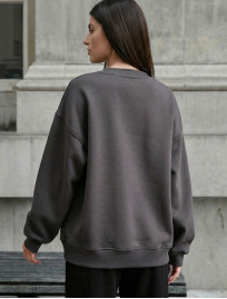 Bluza Staff dark gray oversize fleece