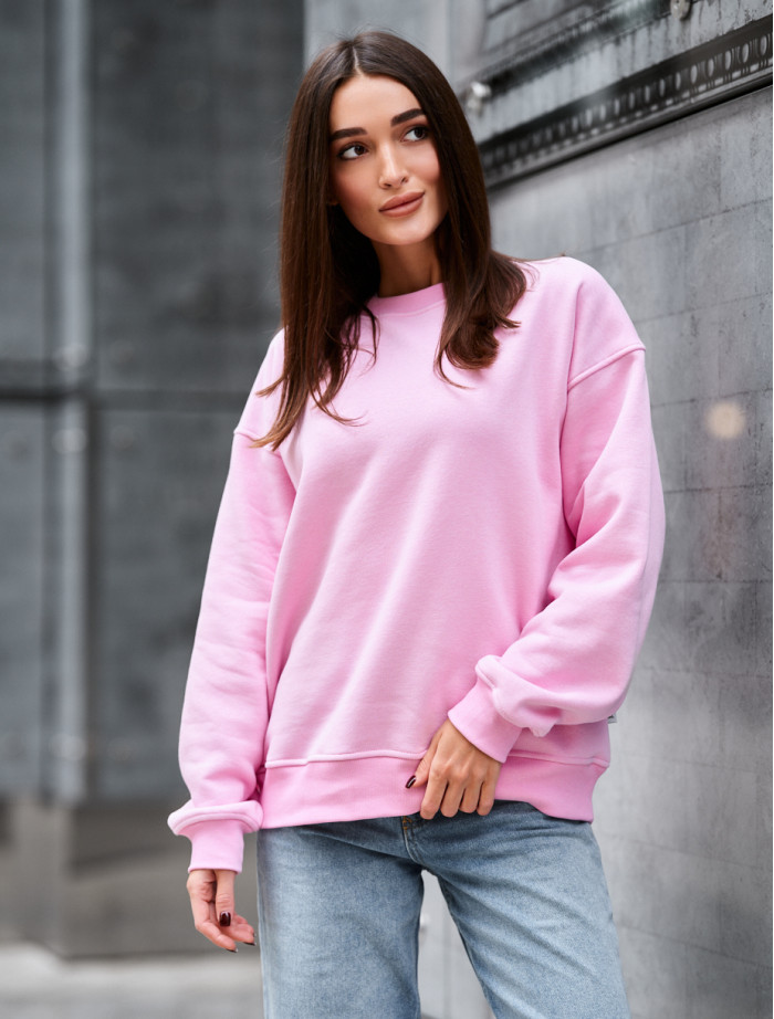 Bluza Staff pink oversize fleece