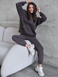 Dres damski Staff lo dark gray oversize fleece