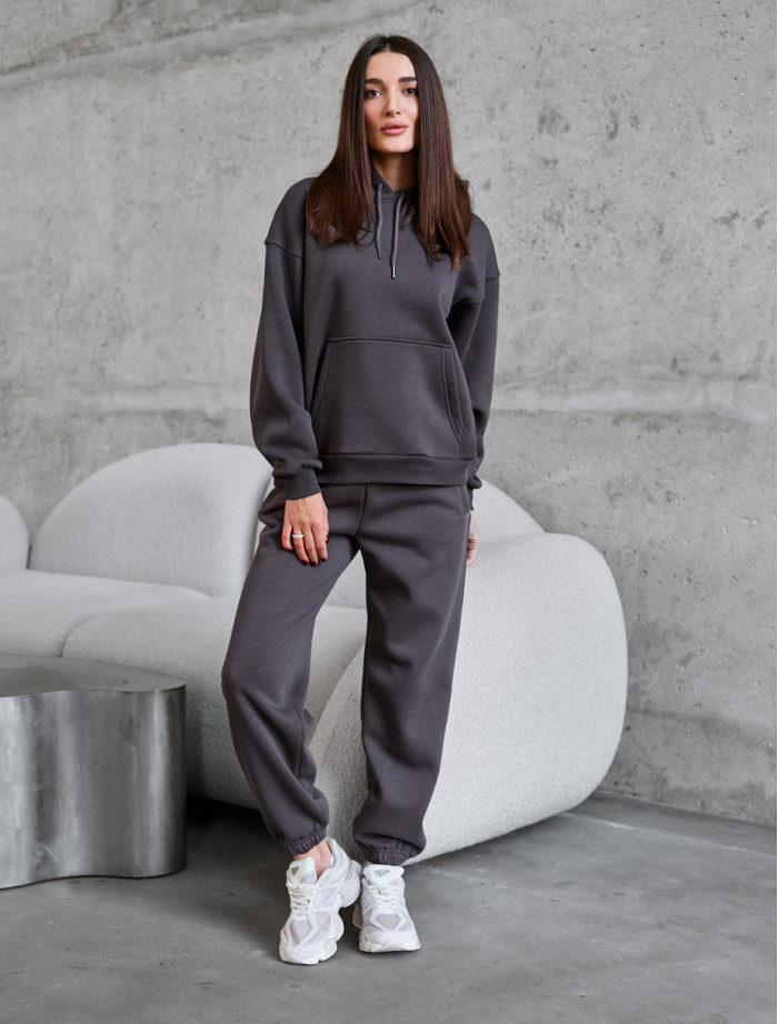 Dres damski Staff lo dark gray oversize fleece