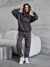 Dres damski Staff lo dark gray oversize fleece