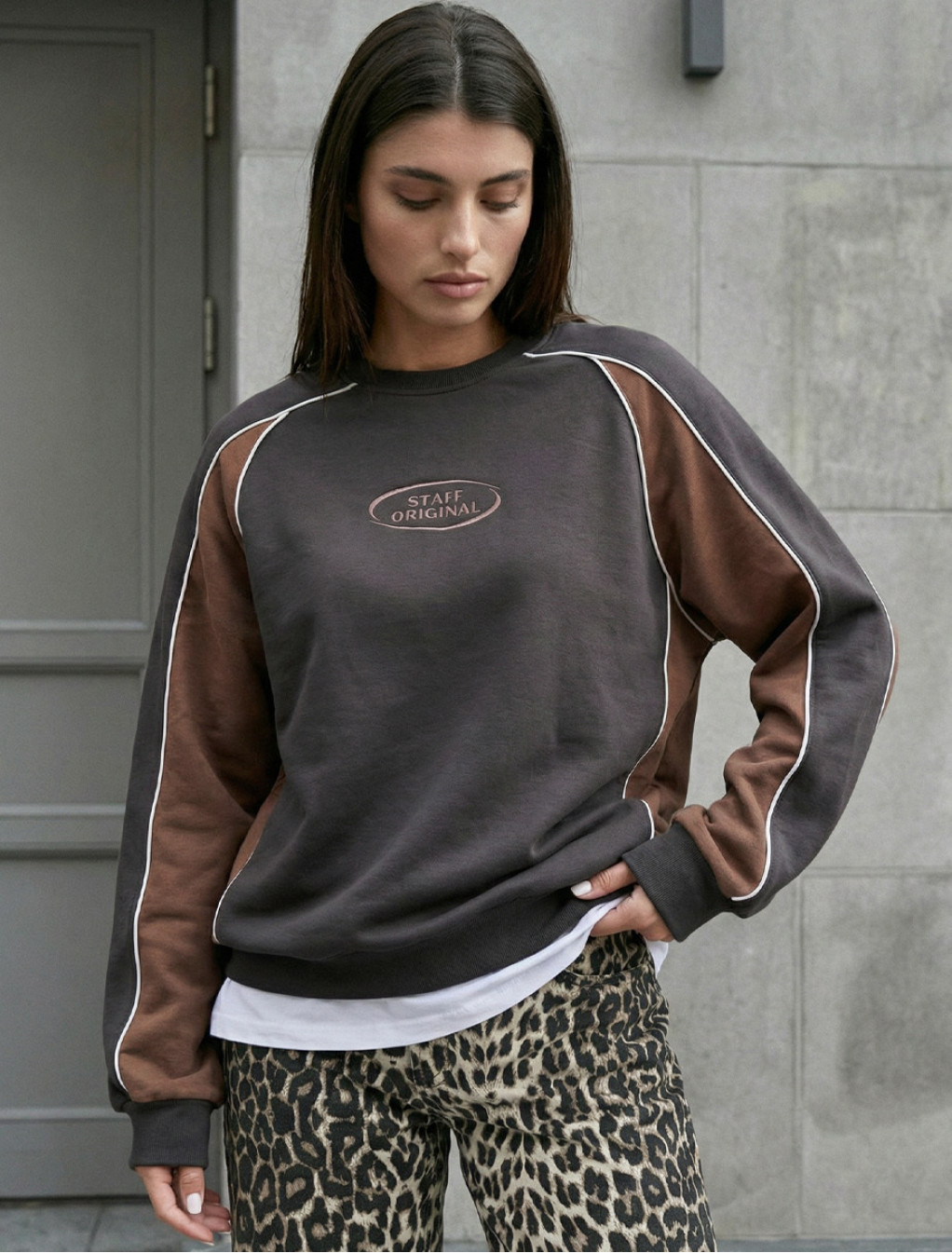 Bluza Staff oce gray & brown