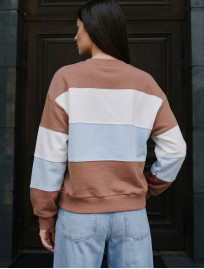 Bluza Staff met brown/white/light blue