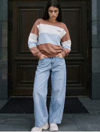 Bluza Staff met brown/white/light blue