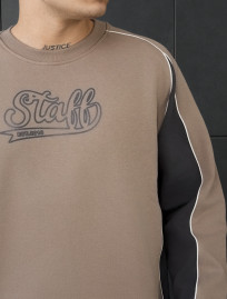 Bluza Staff ke brown & dark gray reflective