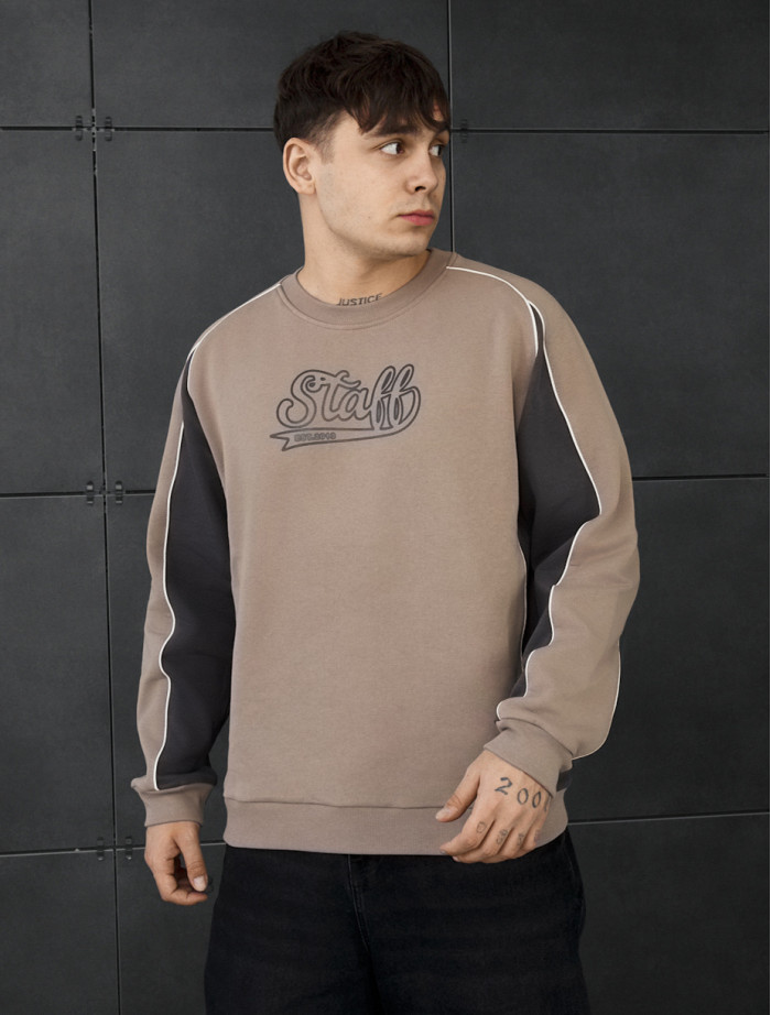 Bluza Staff ke brown & dark gray reflective