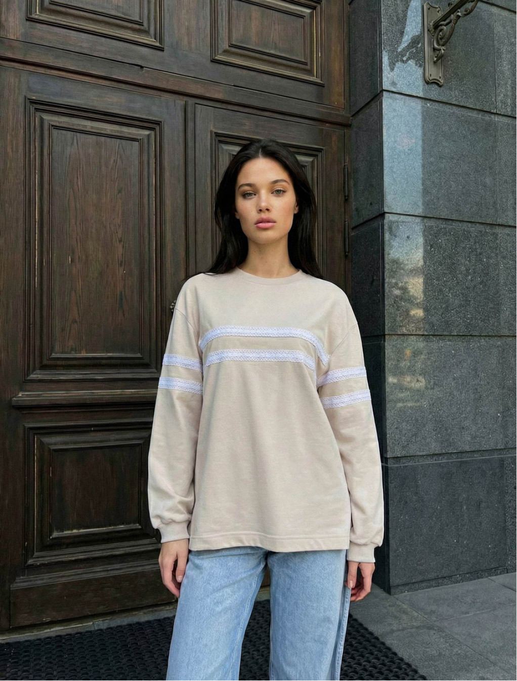 Longsleeve Staff hai light gray