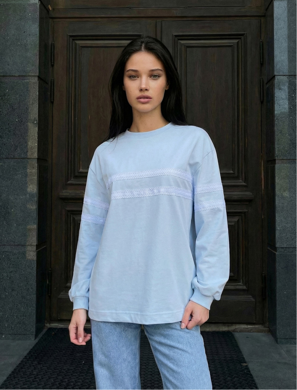 Longsleeve Staff hai light blue