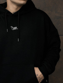 Bluza Staff dark black logo oversize