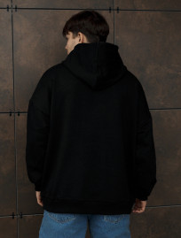 Bluza Staff dark black logo oversize